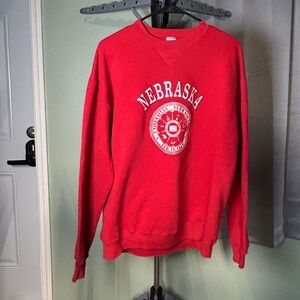 Russell Athletic Scarlet Nebraska Crewneck Sweater